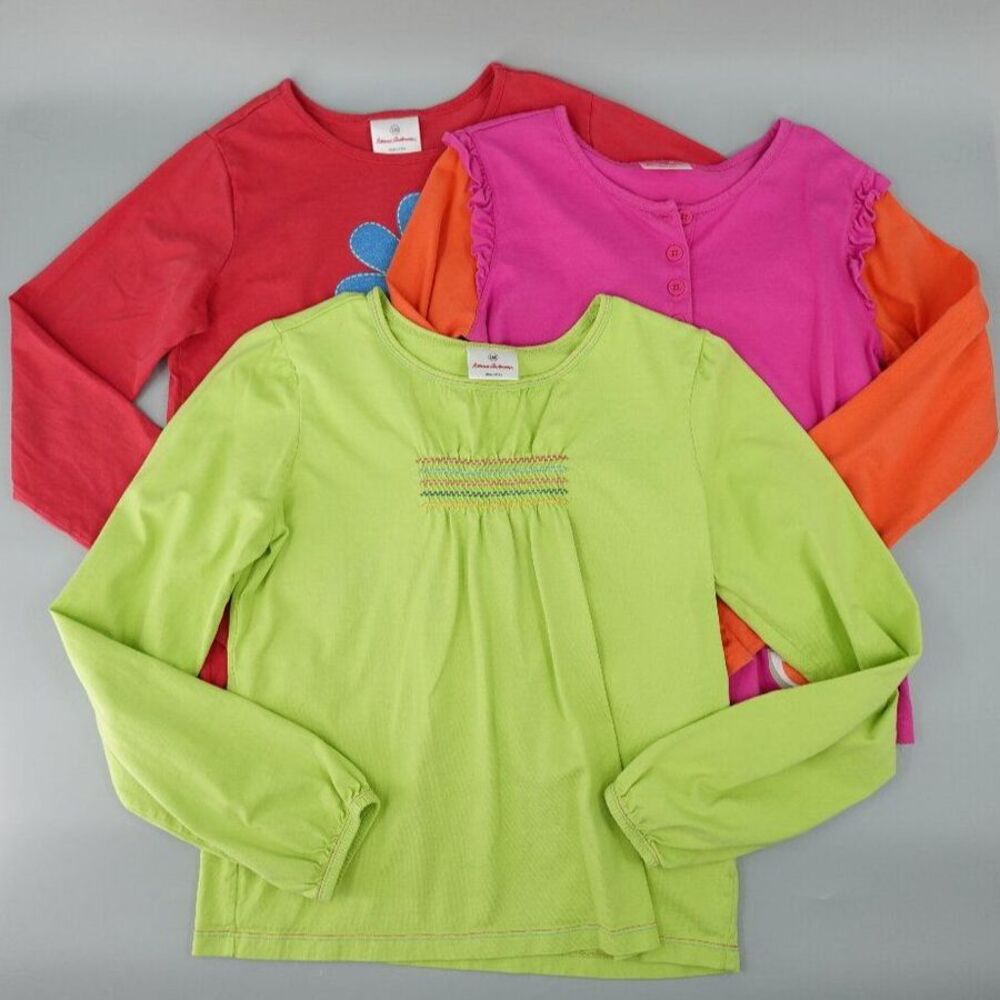 Hanna Andersson Girls Tops Bundle of 3 Size Large Henley Casual Everyday